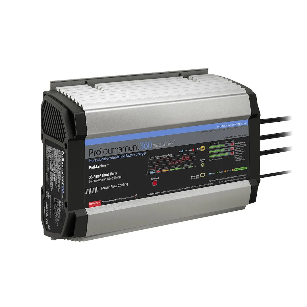 53363 – PRO MARINER Battery Charger, For 12 Volt Batteries 3 Bank Charger 120 Volt Power Supply 5 Step Fully Automati...